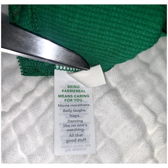 Offline By Aerie Women's Green Floral Lace V-Neck‎ Bralette Size L - Picture 14 of 15